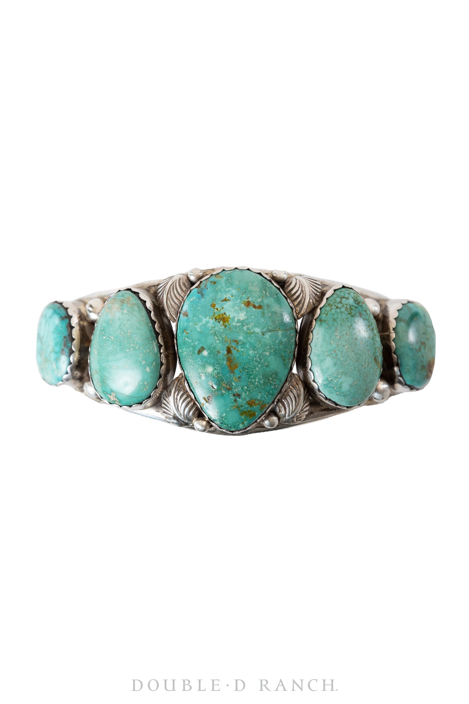 Cuff, Natural Stone, Turquoise, 5 Stone, Hallmark, Vintage, 3192