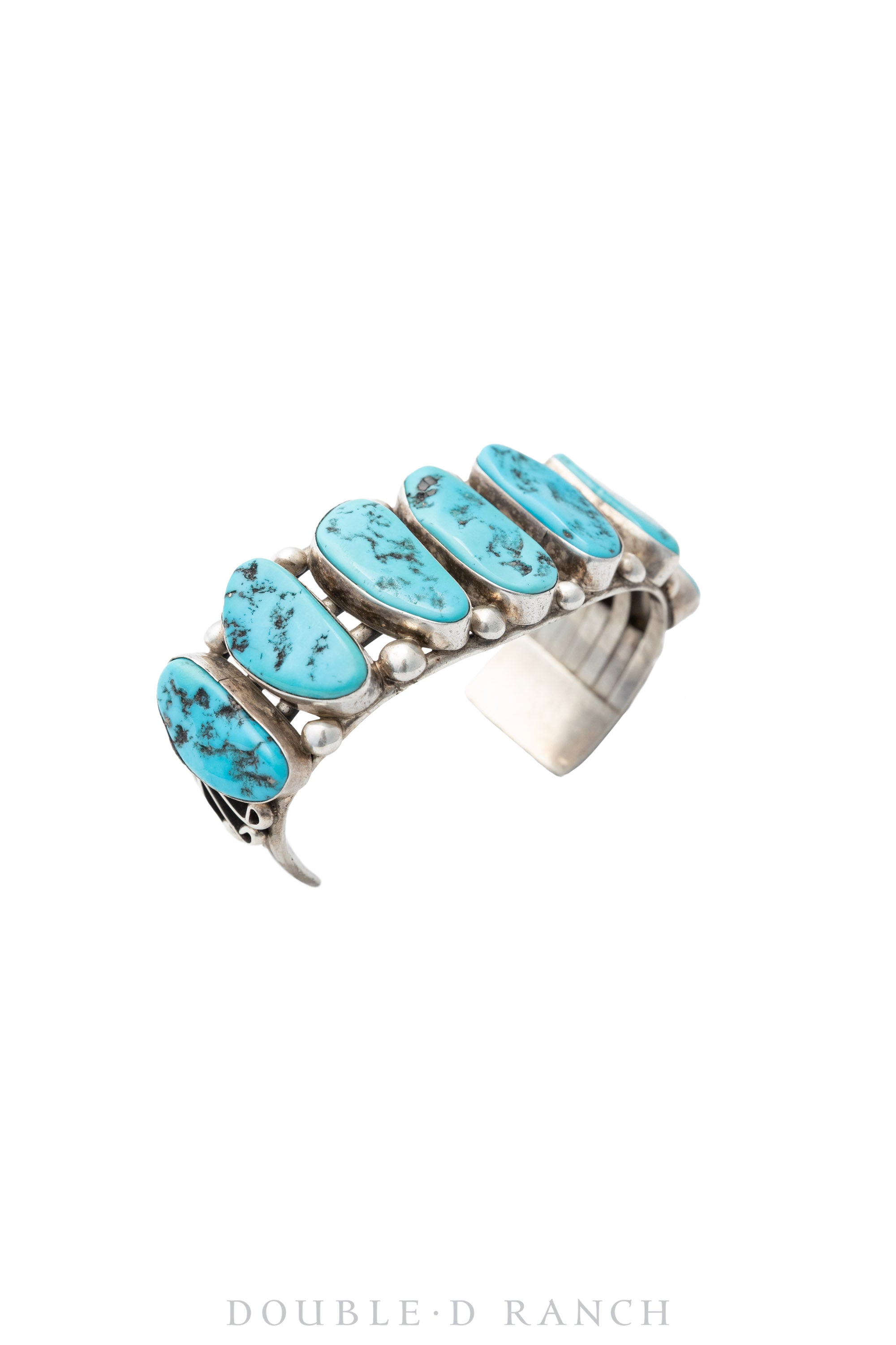 Cuff, Natural Stone, Turquoise, 6 Stone, Vintage, Old Pawn, 3317