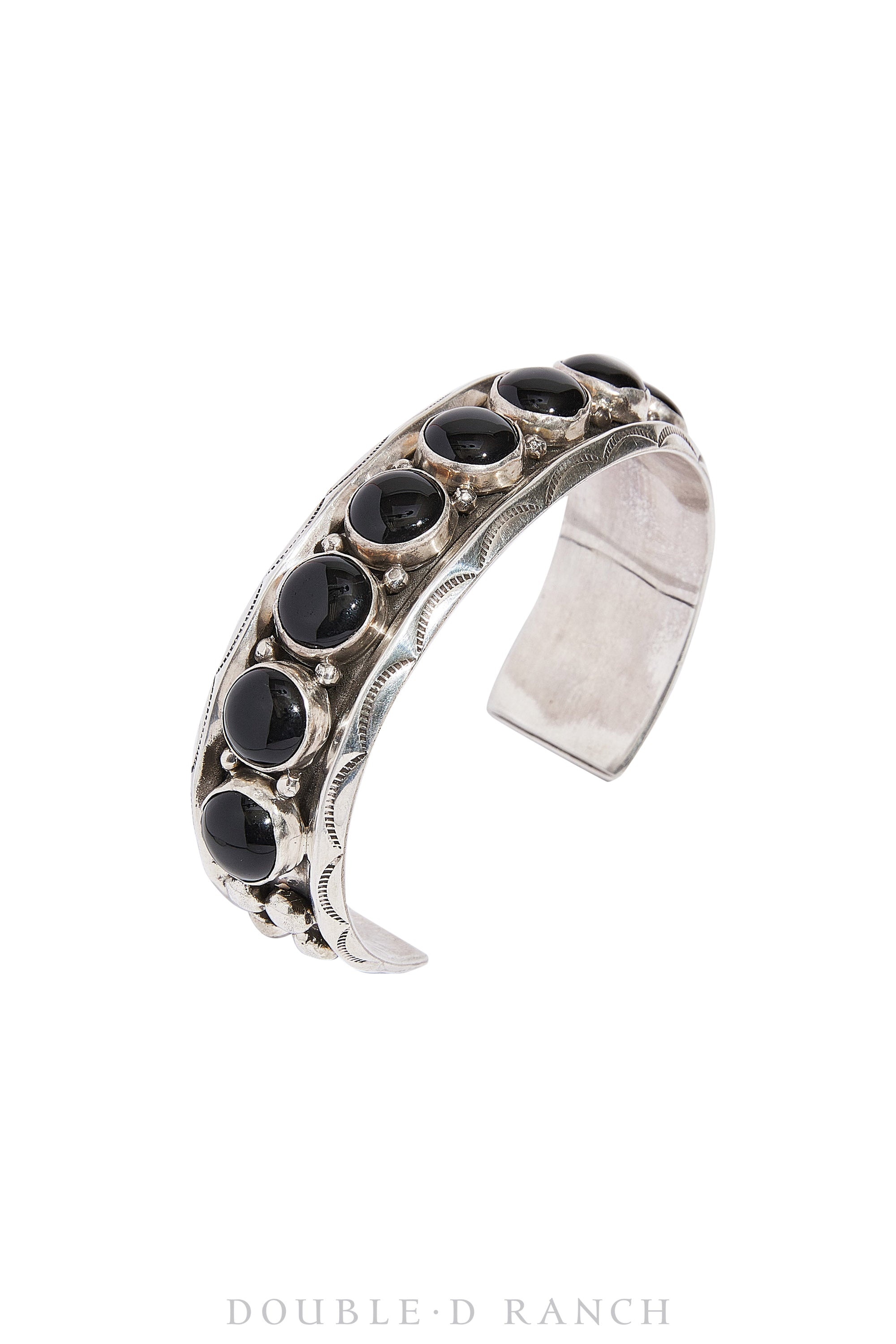 Cuff, Onyx, Row, 9 Stone, Hallmark, Contemporary, 3189