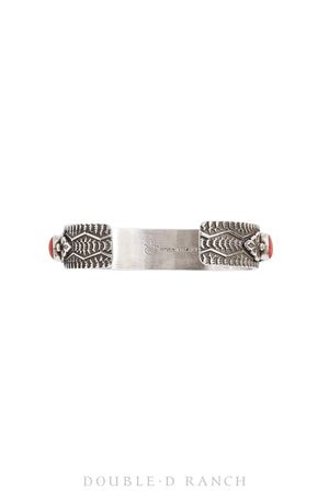 Cuff, Row, Coral, 15 Stone, Hallmark, Contemporary, 3194