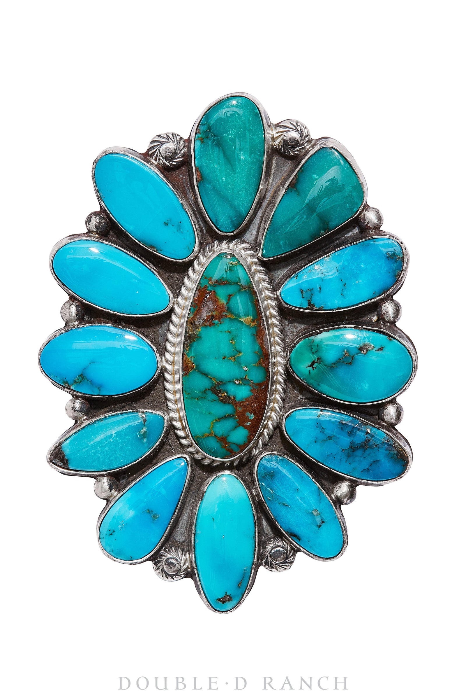 Ring, Cluster, Turquoise, Hallmark, Contemporary, 1071