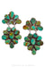 Earrings, Oscar Betz, Triangle, Turquoise, Hallmark, 512T1