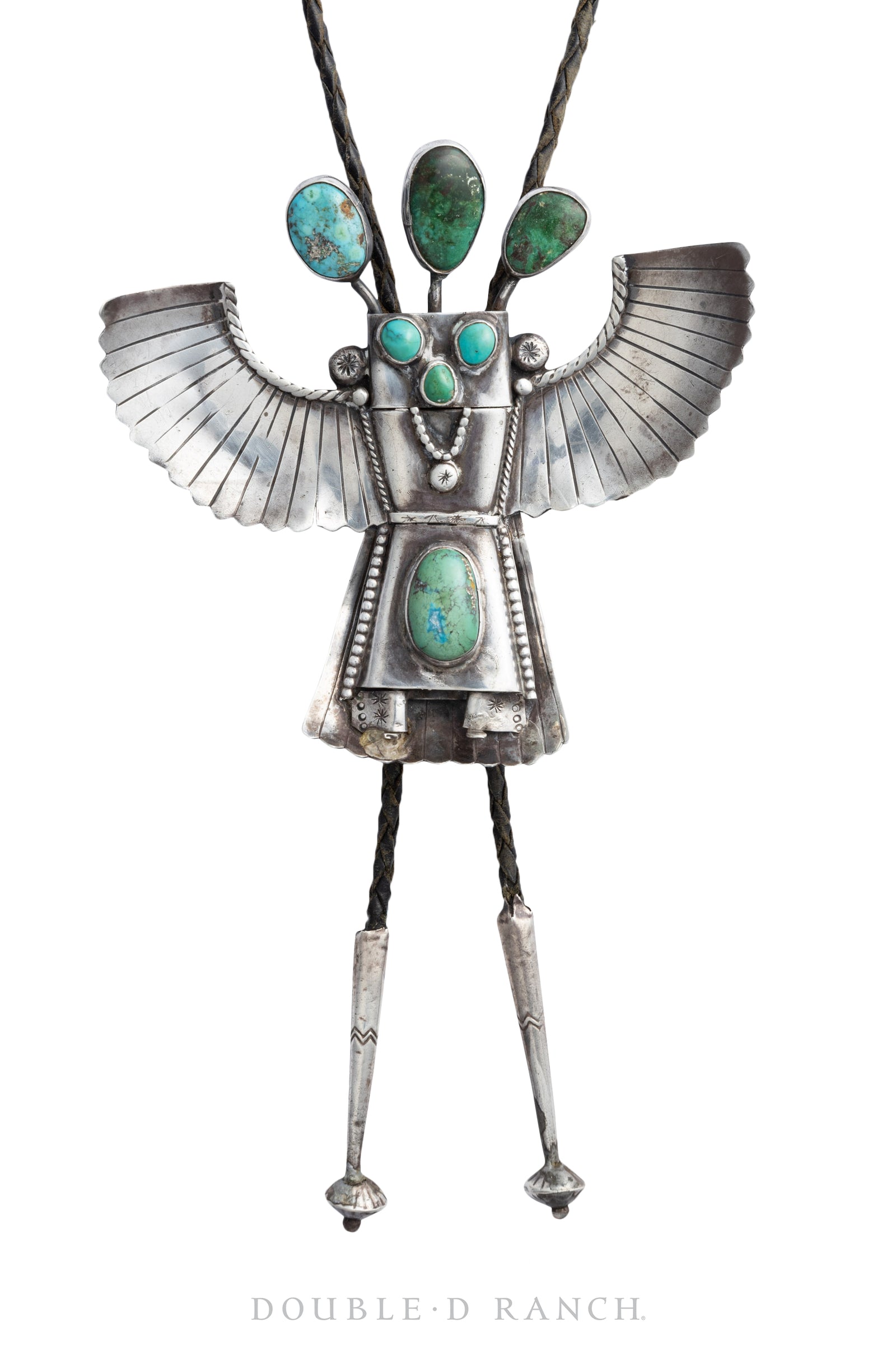 Bolo, Kachina, Monumental, Turquoise, Vintage, Mid Century, 1696